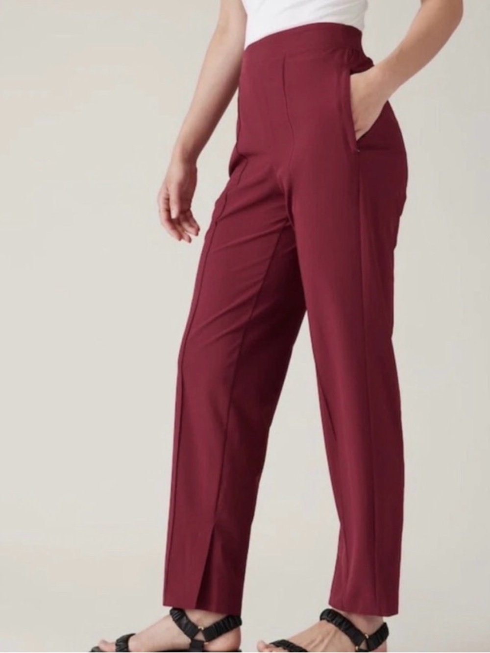 Athleta Brooklyn Ankle Pants in Burgundy